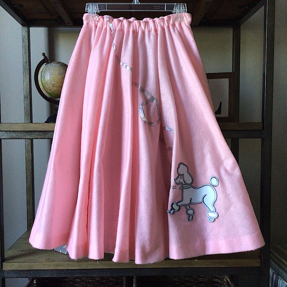 Hand Made Pink Felt 50’s Poodle Skirt